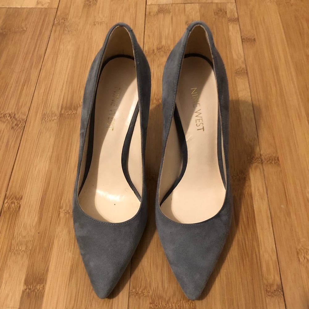 💄 Nine West Tatiana Pump Heel Gray Suede